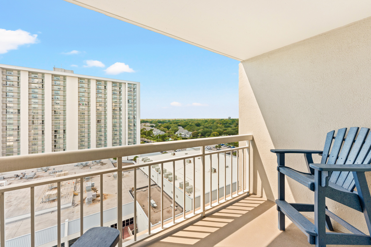 One of the many balconies, sit and relax