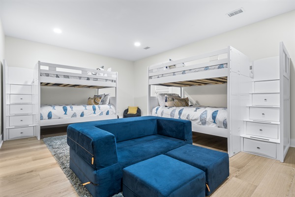 Full bunk room in the carriage house.