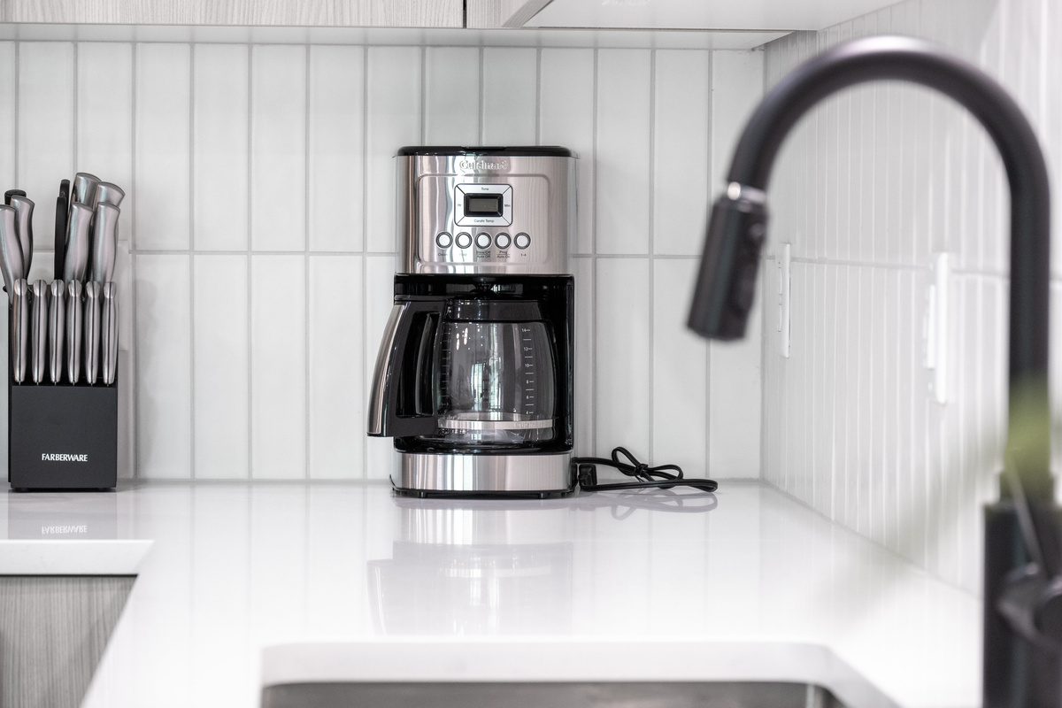 Coffee station ready to fuel your next mountain adventure.