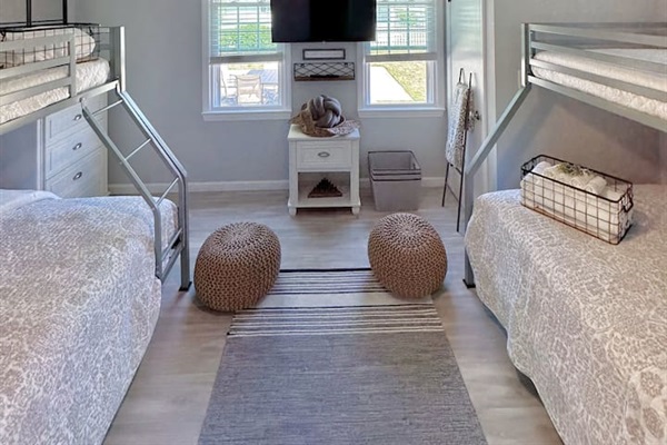 Back Bedroom with two bunk beds