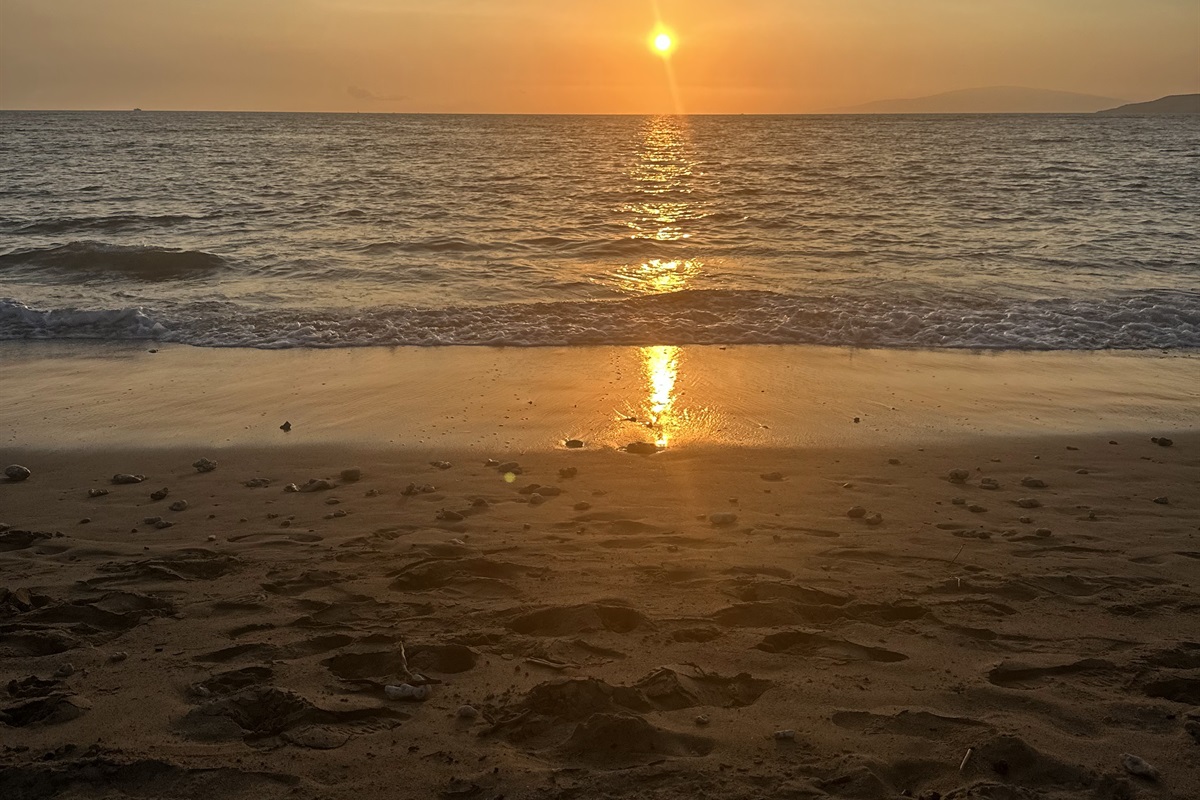 A short walk to the beach in front of the resort gives you a front row seat to beautiful sunsets