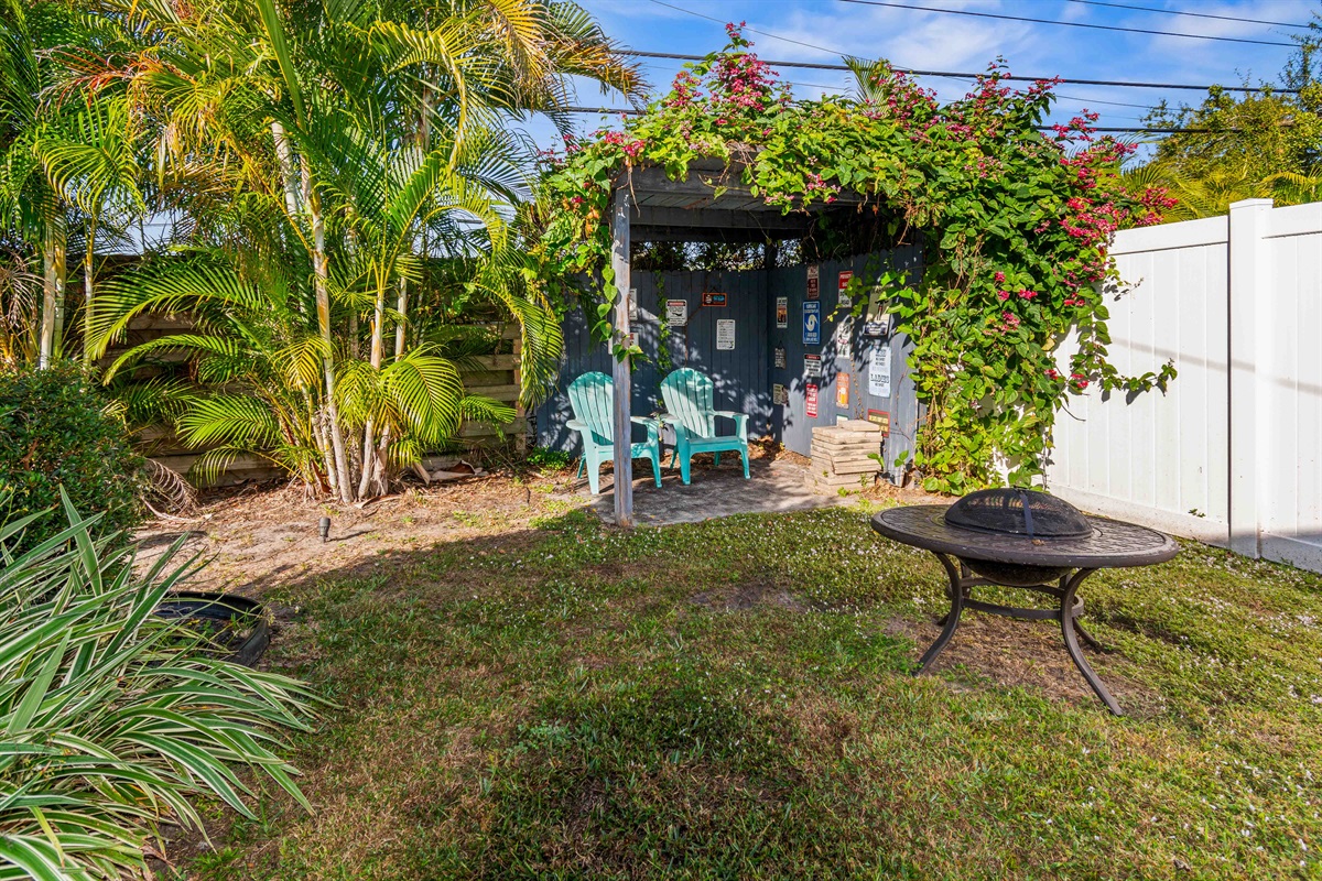 fire pit and more outdoor seating