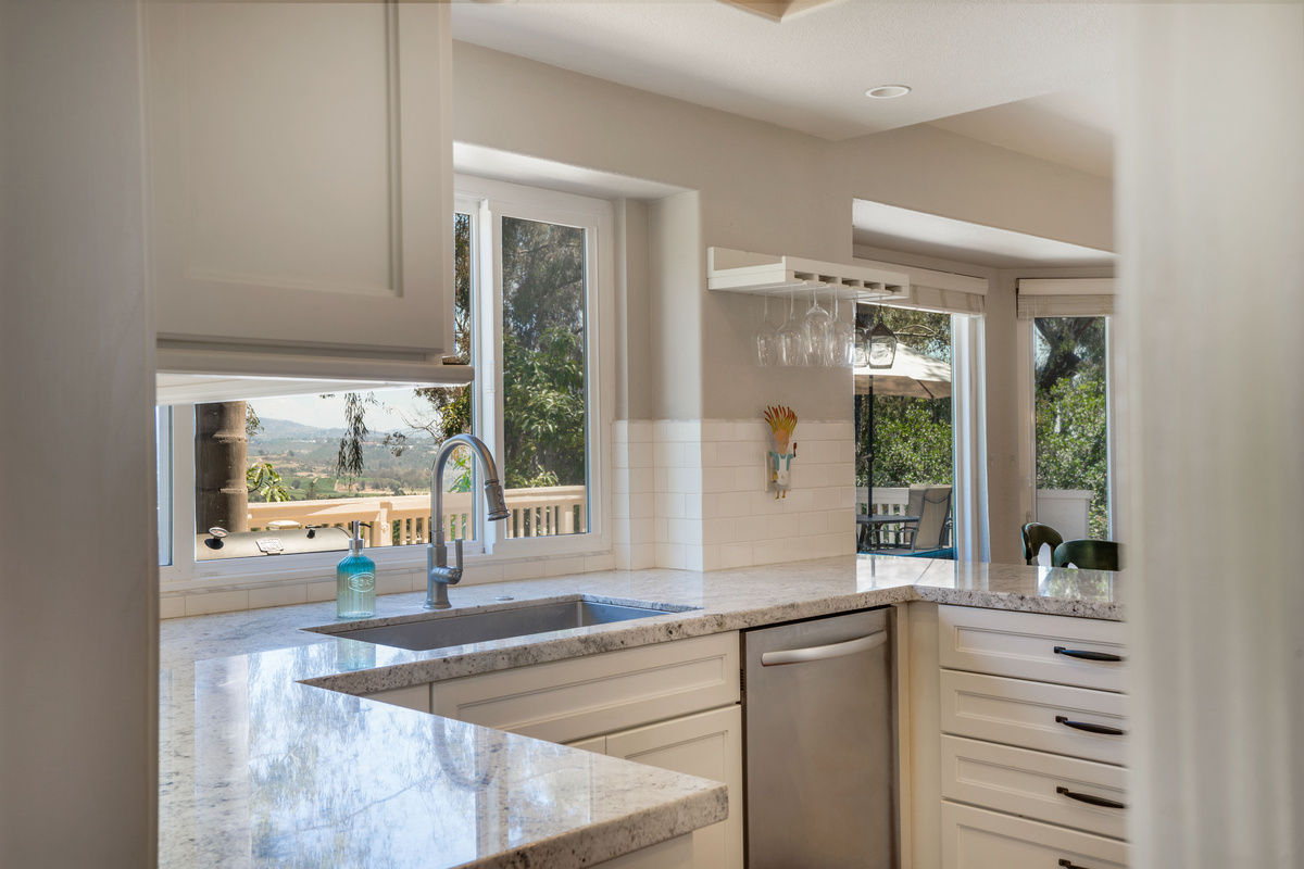 Kitchen is Filled with Natural Light and Stunning Views