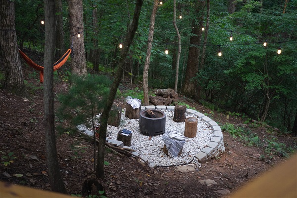 Swing in the hammock and tell stories over the campfire