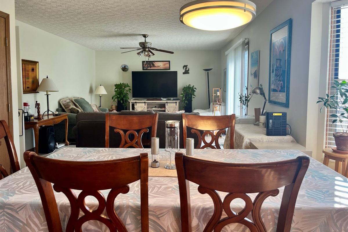 Kitchen is open to the dining area