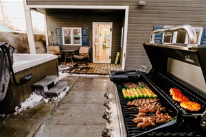 An outdoor setup with a BBQ grill, ready for grilling gourmet meals and hosting memorable gatherings with friends and family
