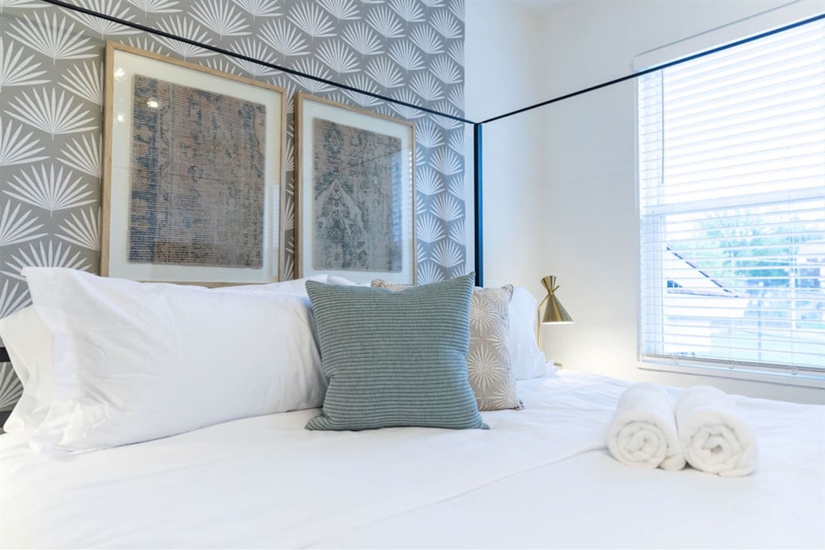 Bed Pillows and Towels.