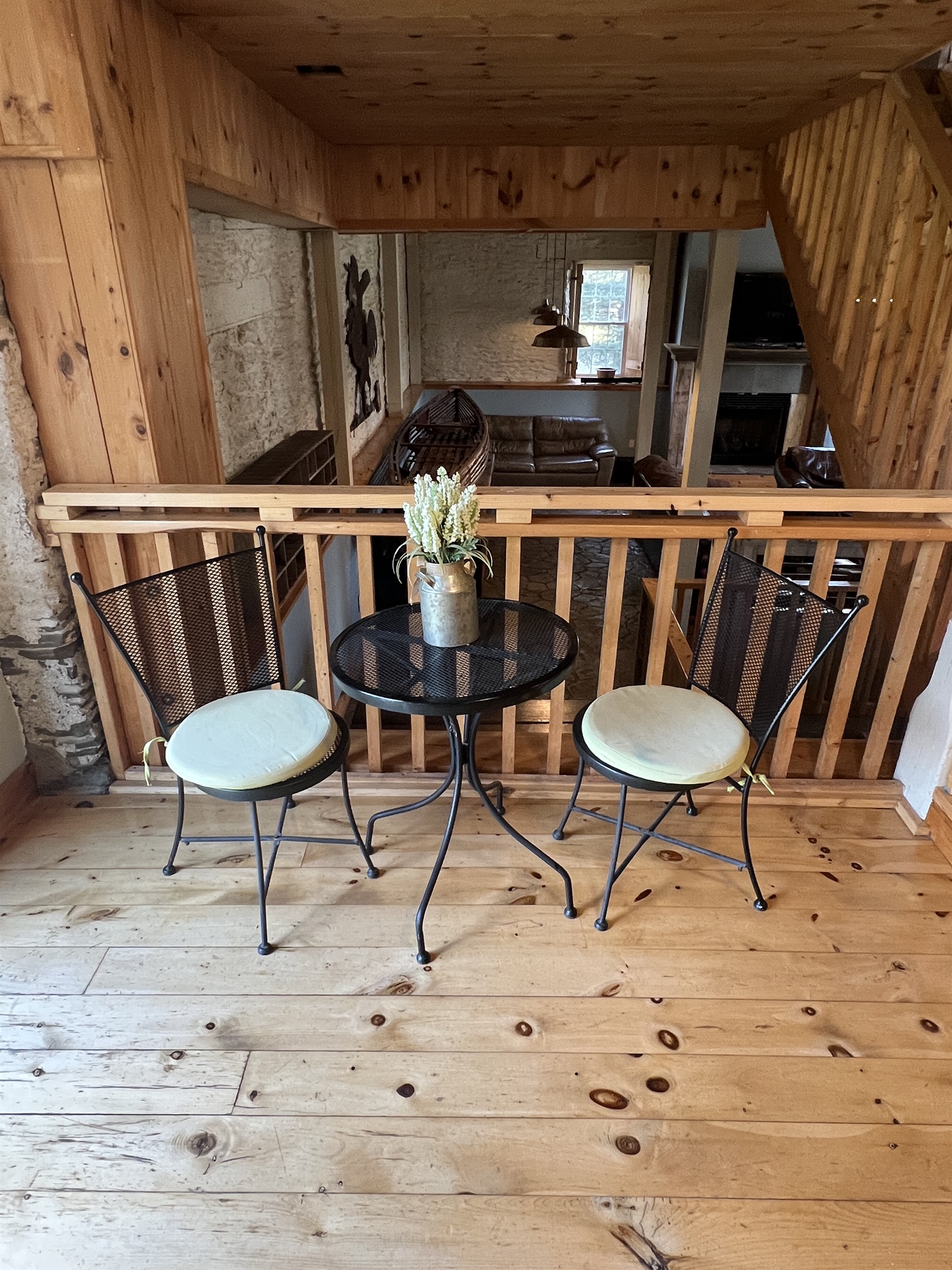 Breakfast nook overlooking living room