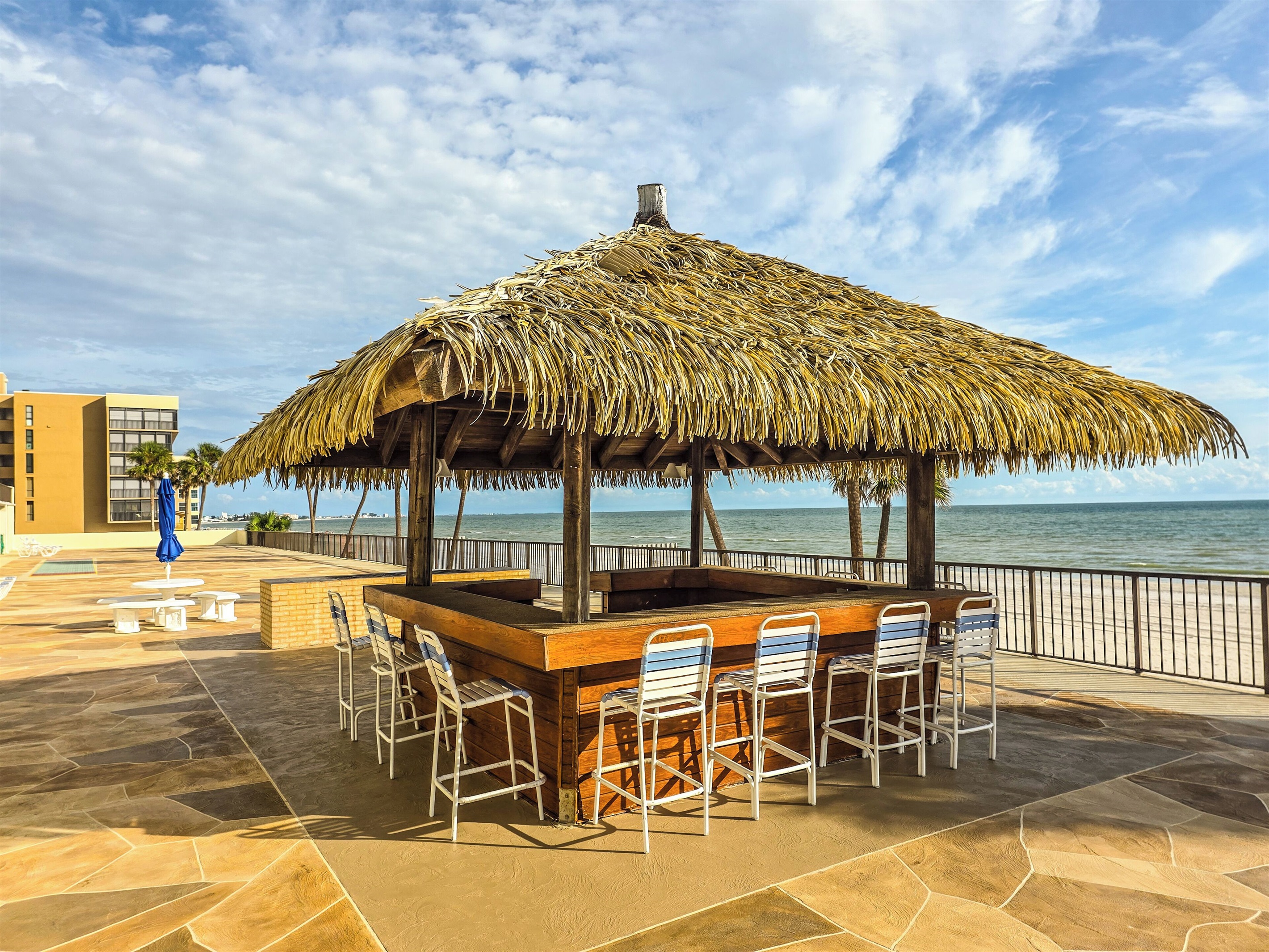 This tiki bar is for guests only. Congrats! You made the cut.