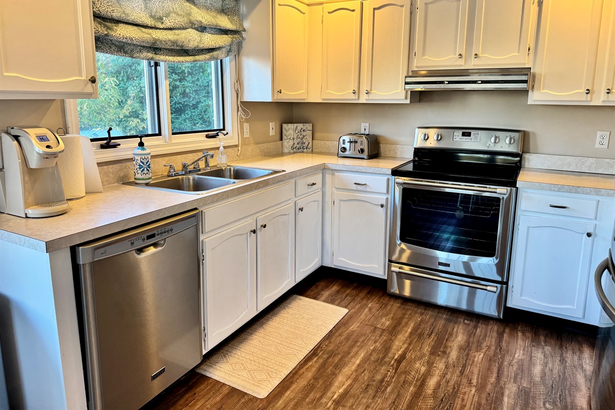 Fully stocked kitchen