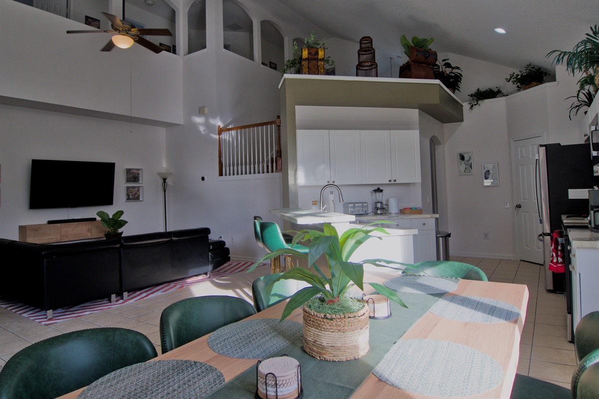 Dining room, living room, and kitchen!