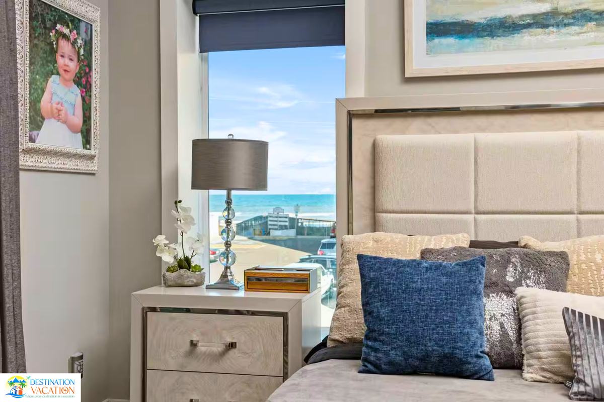 Relax in bed while enjoying breathtaking ocean views.