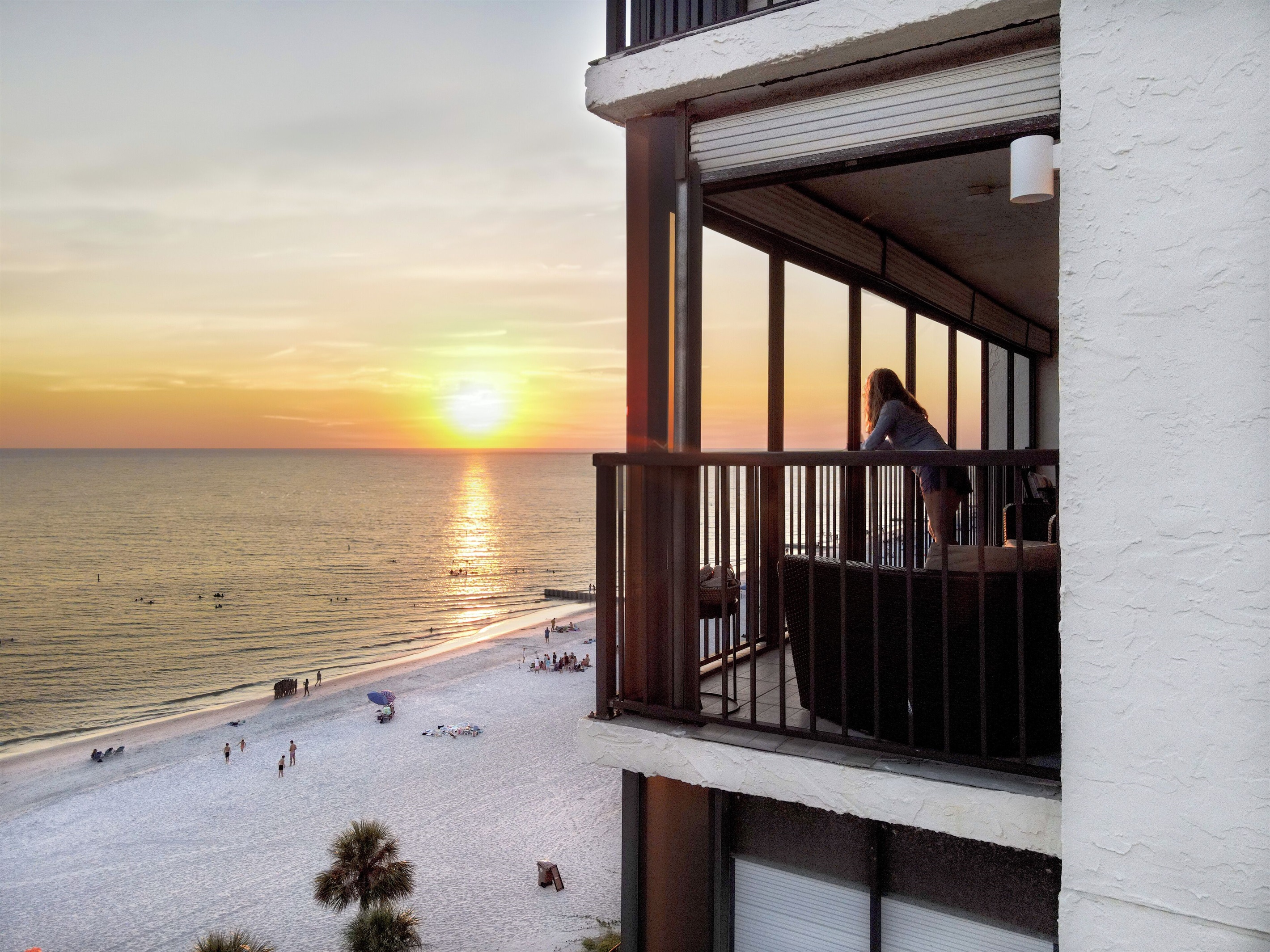 Sunsets from our balcony are hard to beat!