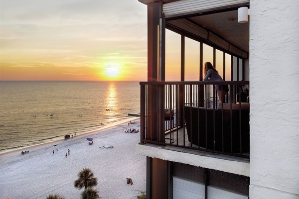 Sunsets from our balcony are hard to beat!