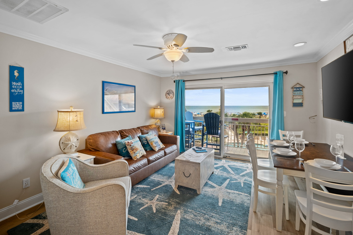 living room with Ocean View