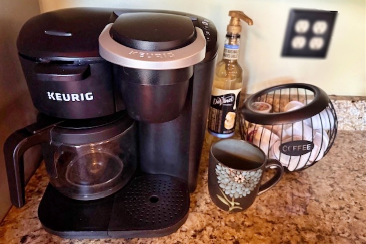 We offer both a pot and k-cup size coffee maker.