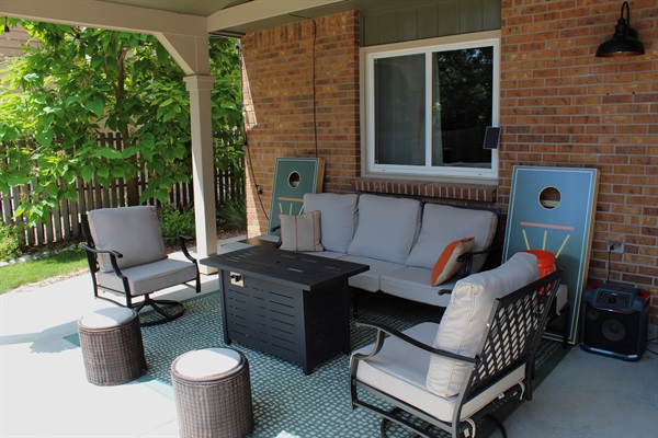 Chill & connect around the fire table.