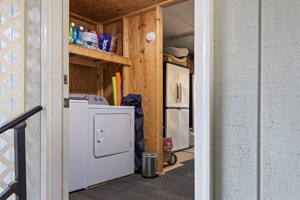 Laundry room is shared with the main house, there is a dedicated W/D set for The Hideout