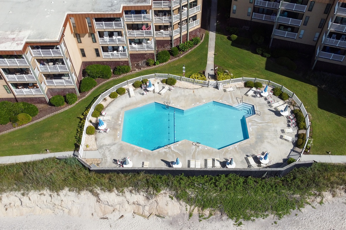 Aerial of the pool