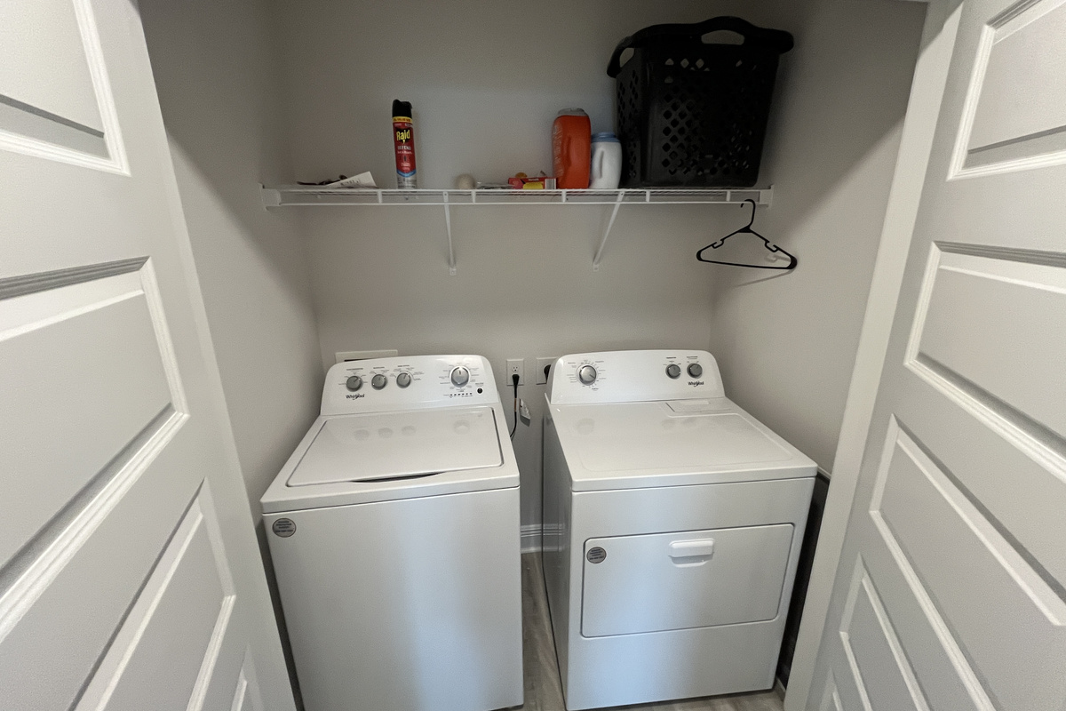 Washer and dryer for guests to use