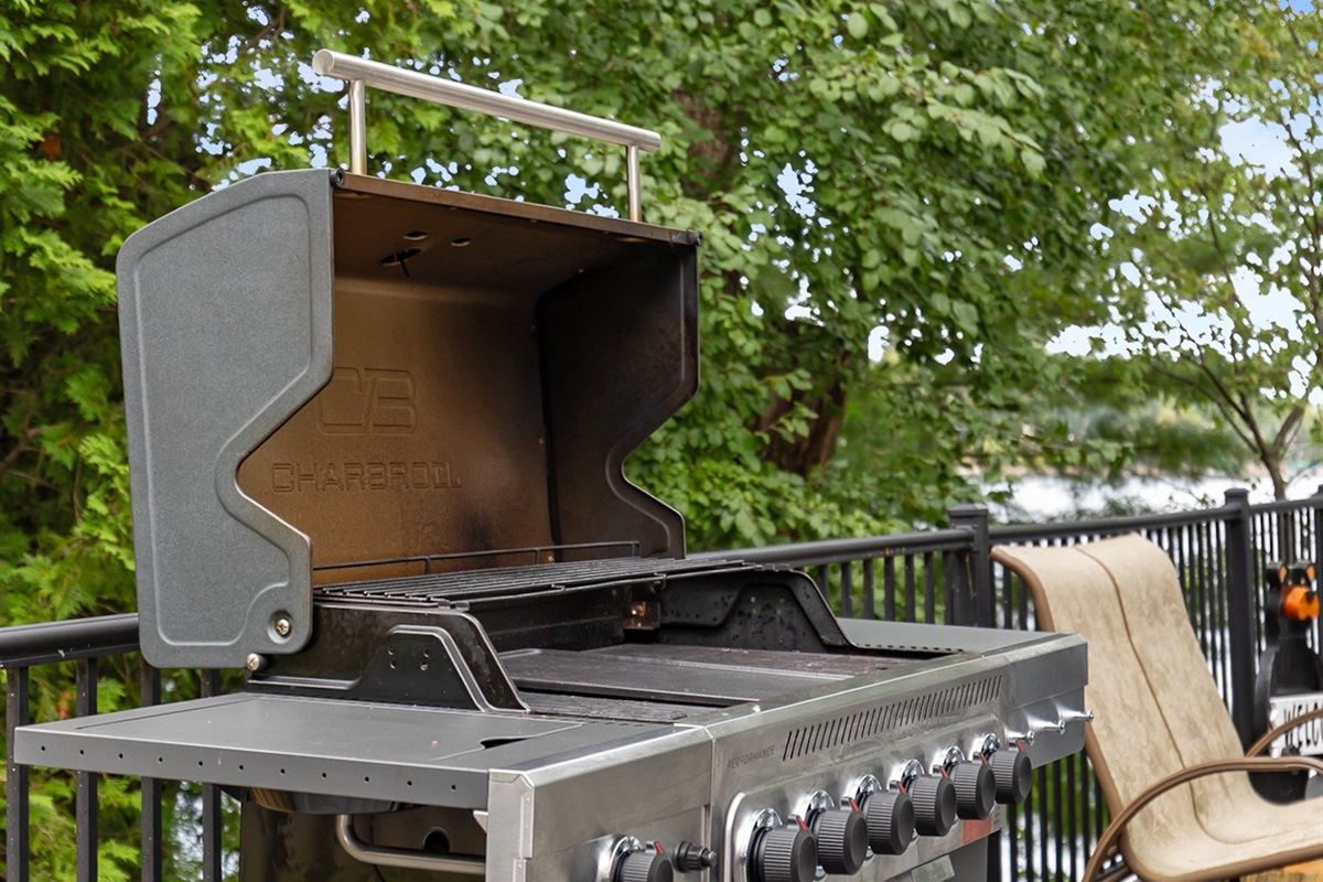 Fire up the gas grill for an easy, delicious meal enjoyed in the fresh lake air.