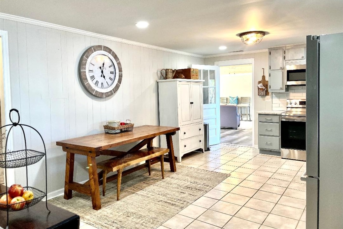 Kitchen with small dining table