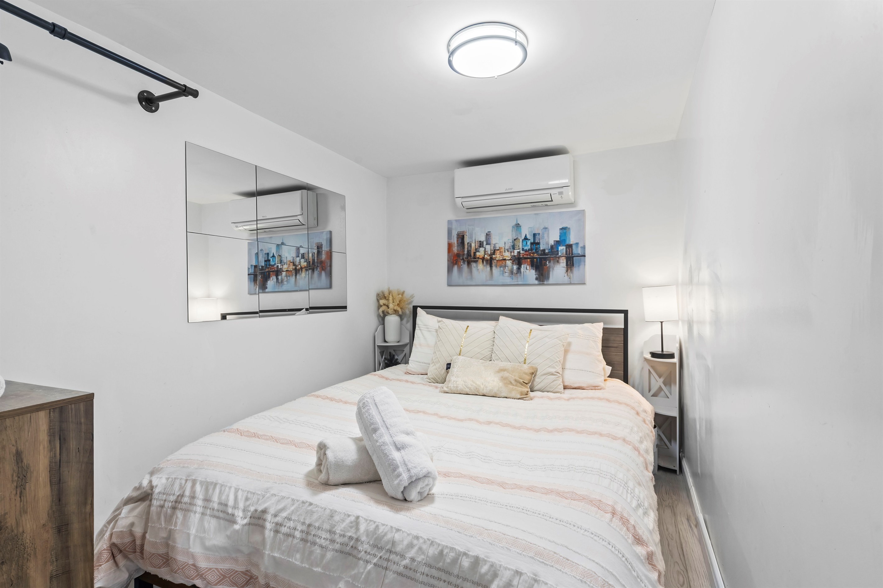 Stretch out, dim the lights, and enjoy deep uninterrupted rest in a serene bedroom made for recharging.