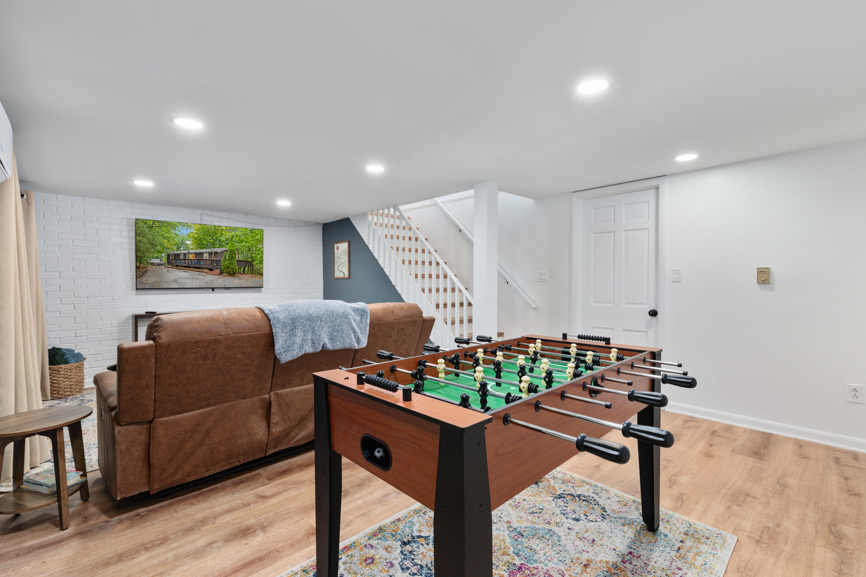 From board games to weights and bands, our second den has something for downtime or staying active during your stay.