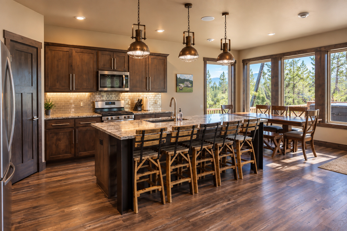 Kitchen and dining area