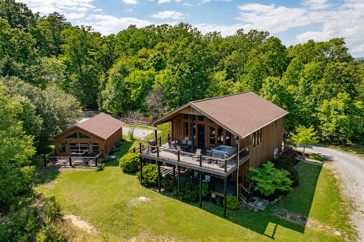 Aerial View of BearFoot Hills Retreat