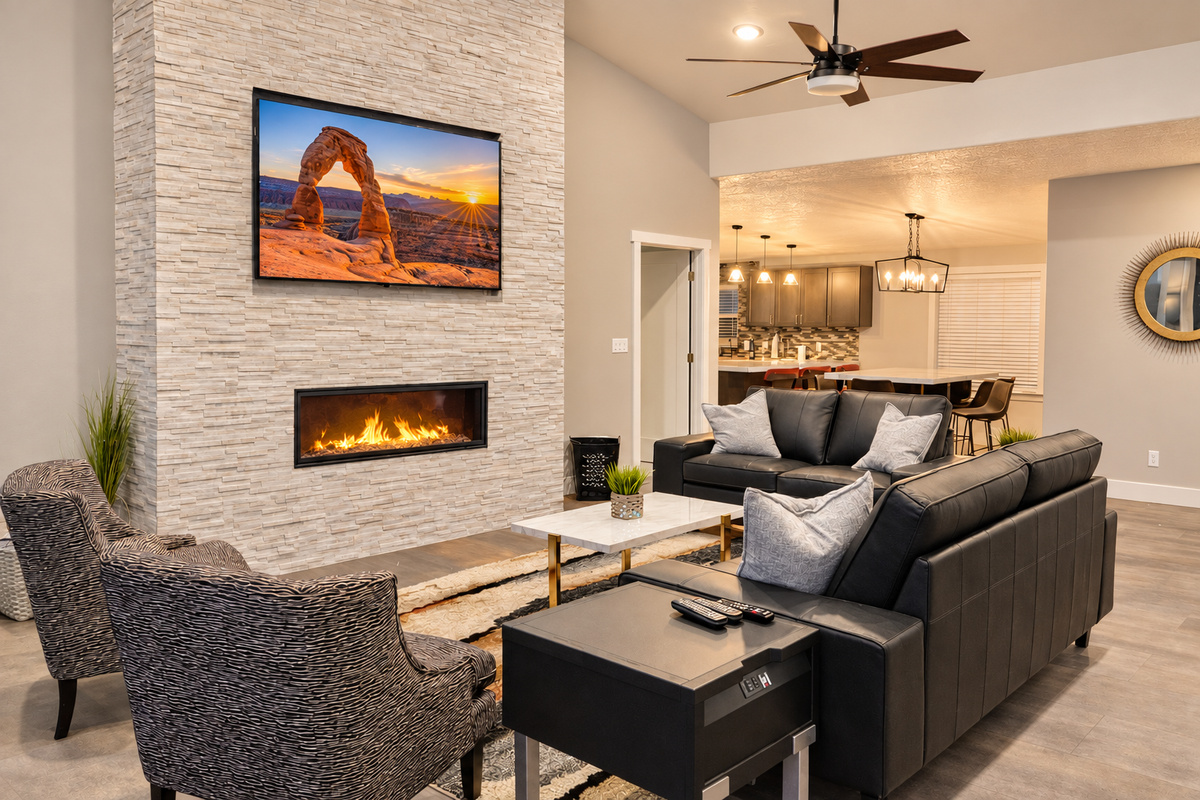Fireplace for those cool nights