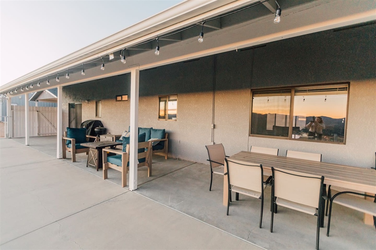 Vista Santa Lucia Patio with propane and charcoal grill, guests get access to all the patios when booking The Casita.