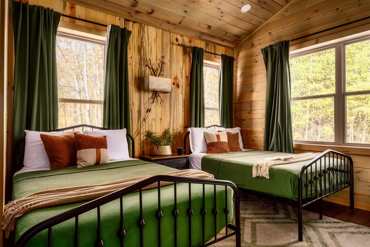 Comfortable two-bed setup. Great for friends, families, and flexible sleeping.