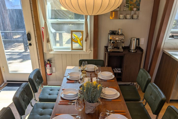 Designed for flexible hosting, this beautiful table easily expands to comfortably seat 8 guests for family dinners, holiday meals, or lively game nights. 