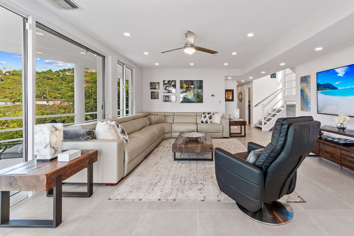 Located just downstairs you'll find a bonus living room