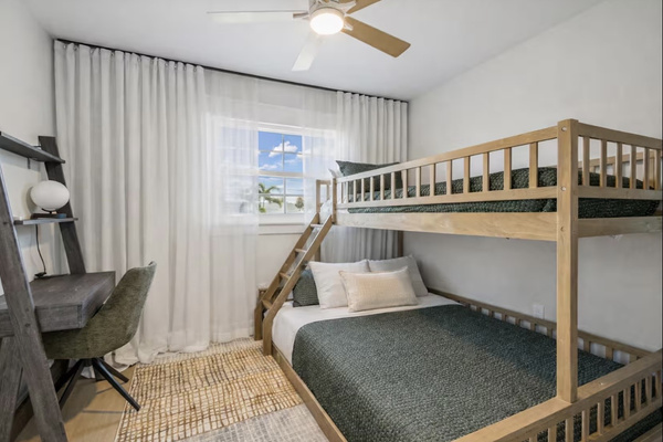 Bunk room designed for kids and larger families