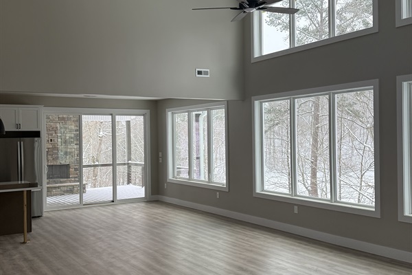 Great room and dining area, construction update 1/31/26.