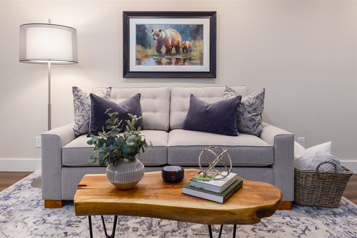 Fall in love with our designer-inspired Whistler themed decor. Newly reno'd space + brand new furniture throughout! What's not to love?