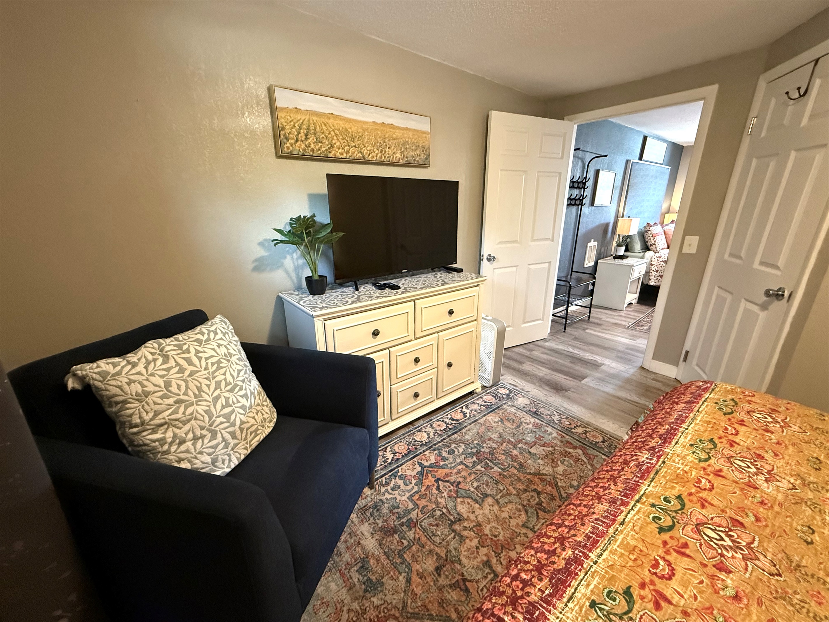 Both rooms have a tv.