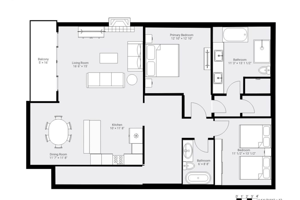 Here is the floor plan to help you see how all the rooms connect
