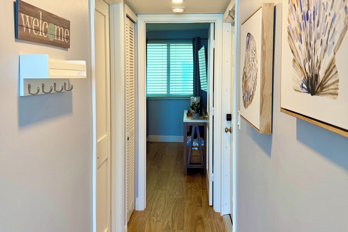 Exiting through the hallway