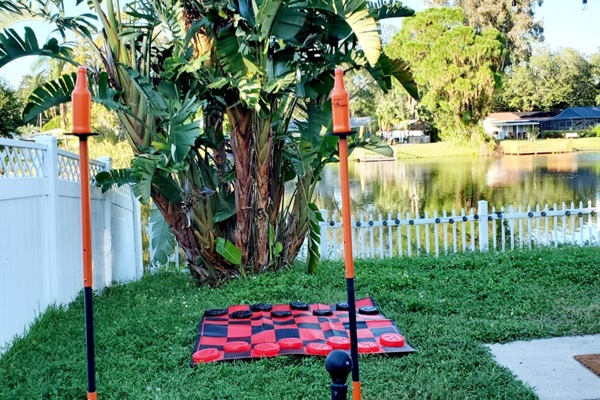 Tons of outdoor games to keep the family entertained.