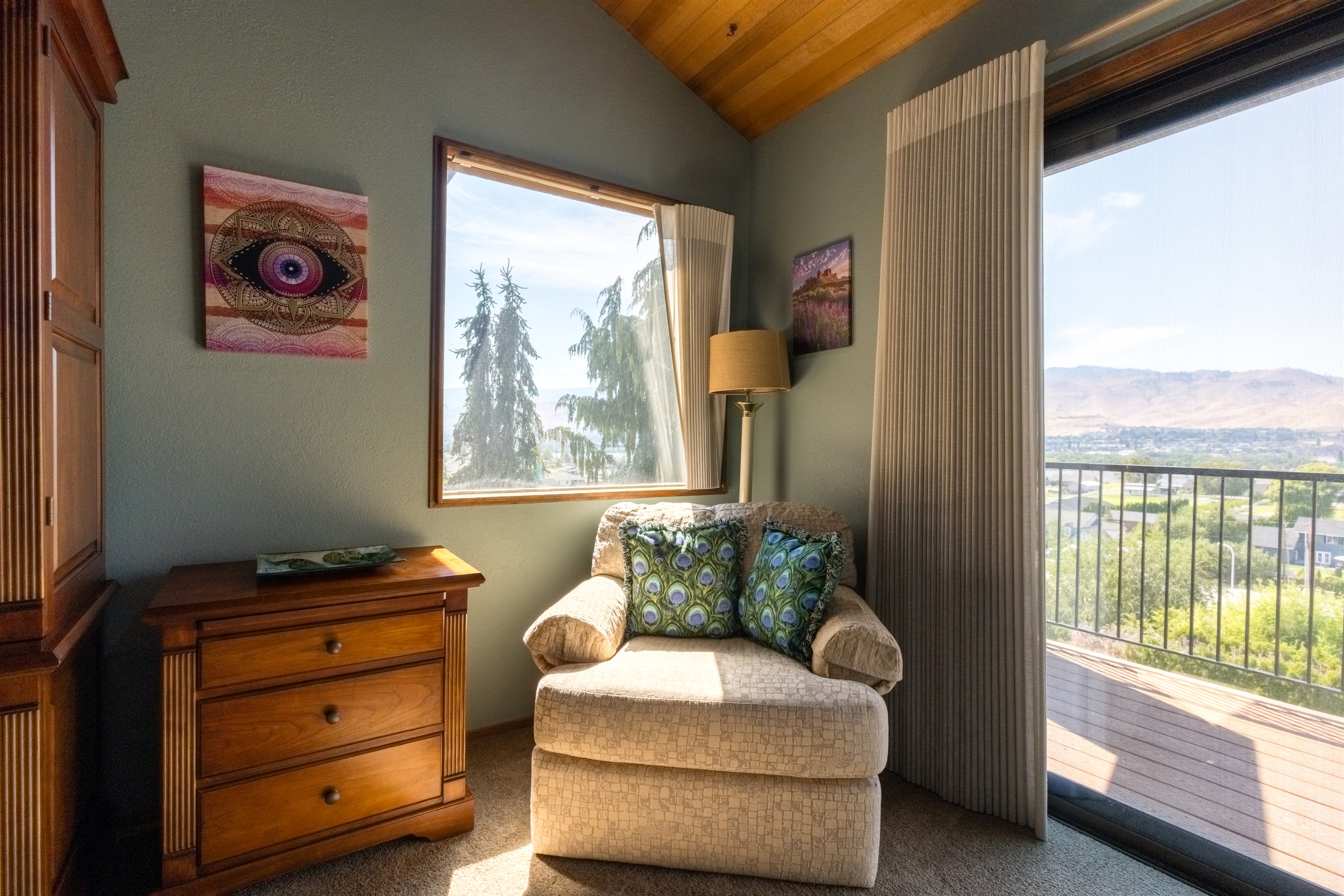 Enjoy reading a book in the Master Bedroom corner.