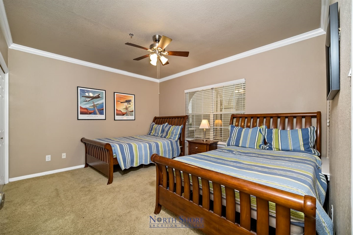 Two Full Size Beds in Guest Bedroom