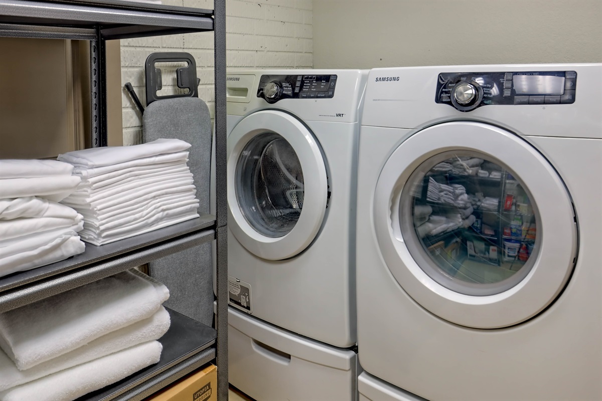 Full-size washer and dryer available for your stay.
