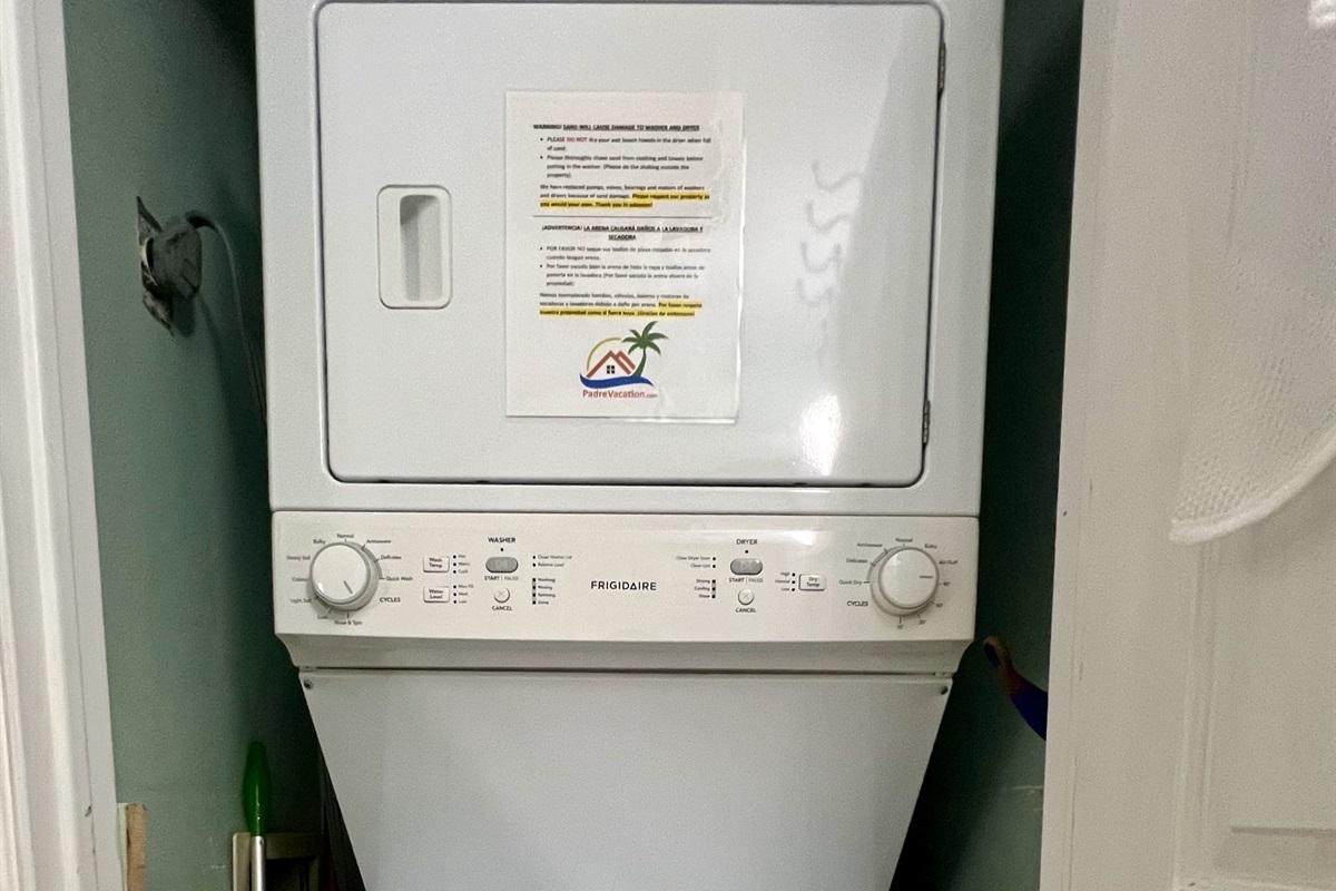 Washer/Dryer in Unit