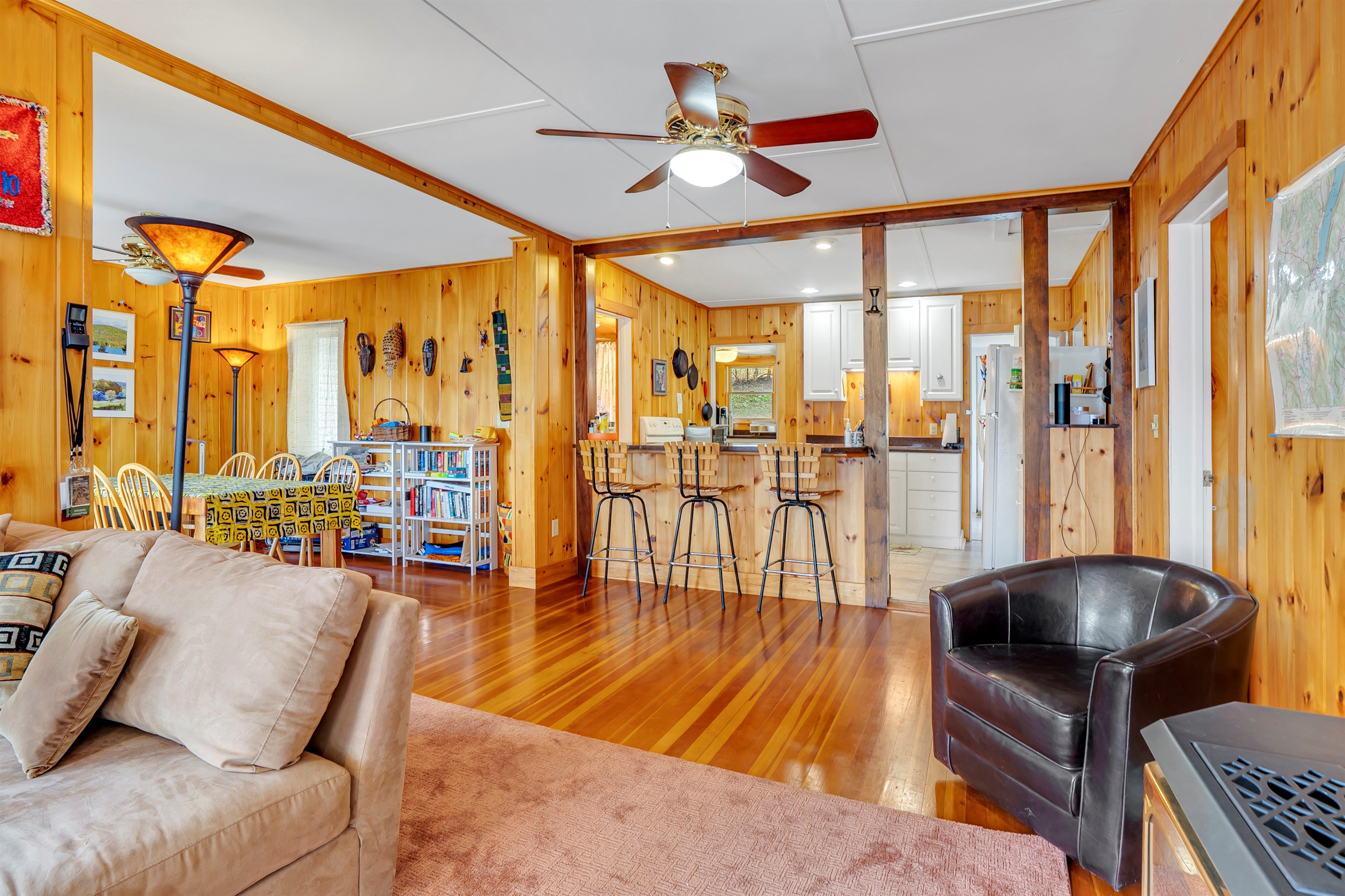 Living room and kitchen