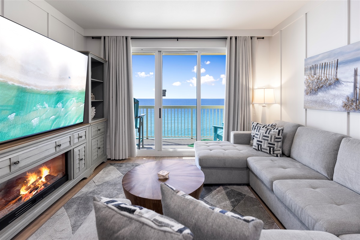 Gulf-Front Living Room