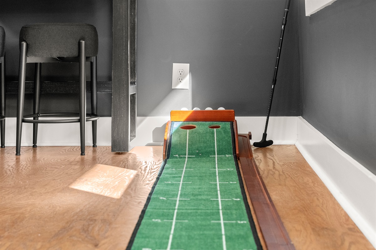 Putting green for friendly competition.