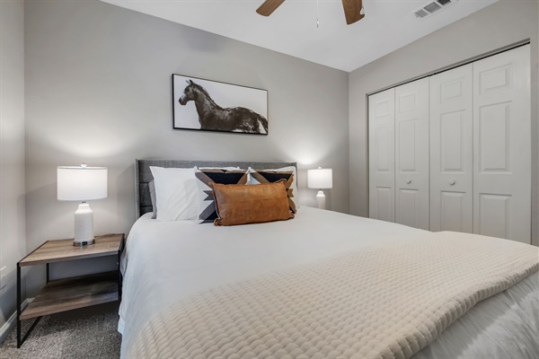 Upstairs room with rustic decor